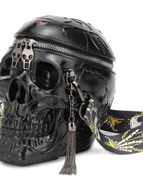 Skull Purses Handbags For Women Shoulder Bag,Skull Crossbody Purse Gothic Bag Pu